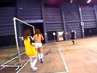 Two hard cocks for cute chick