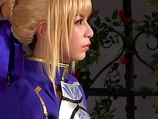 Cosplay saber fingered by fsn fan